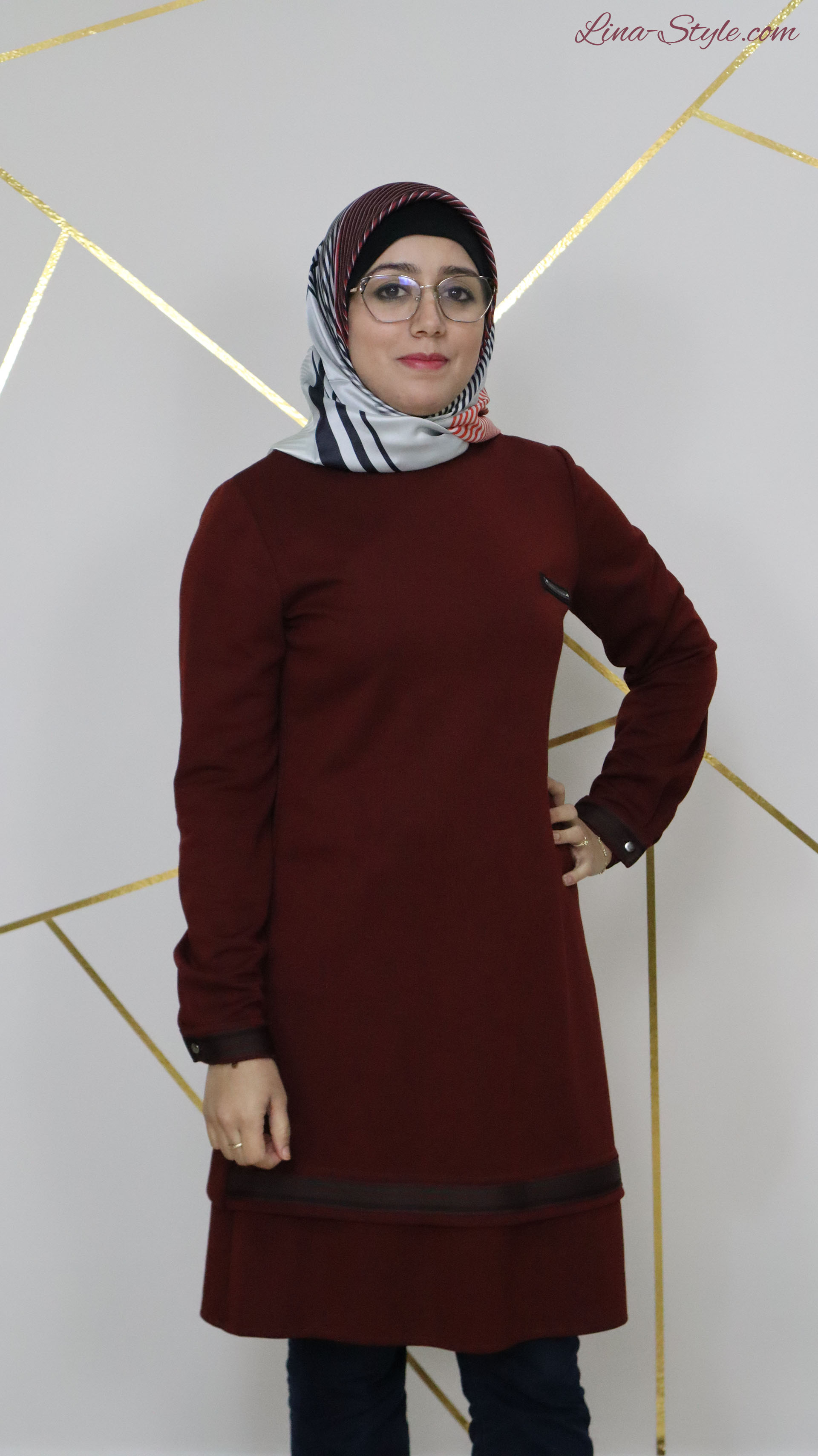Tunique 0122 - Rouge - Bandes