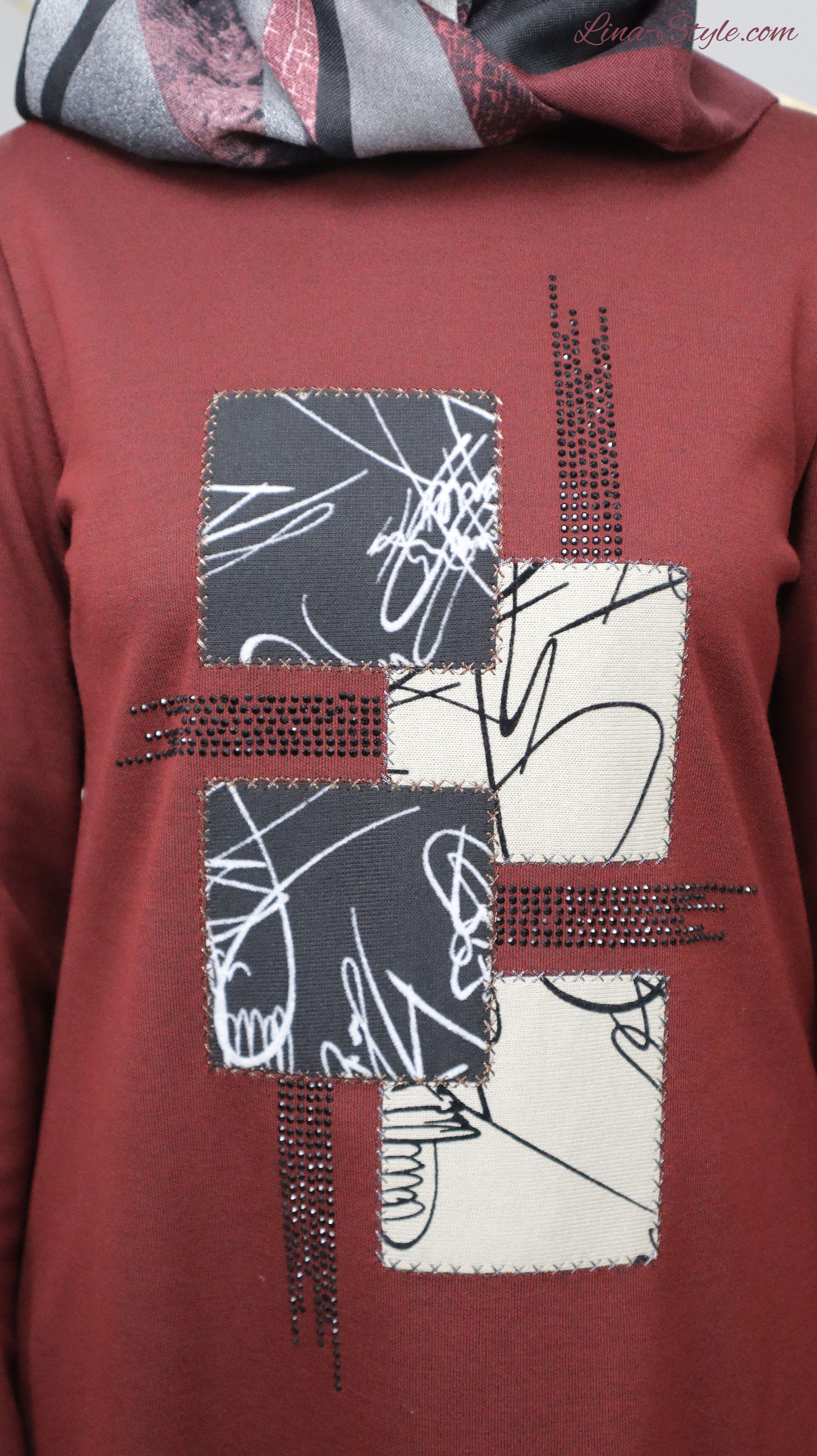Tunique 0122 - Rouge - Motif