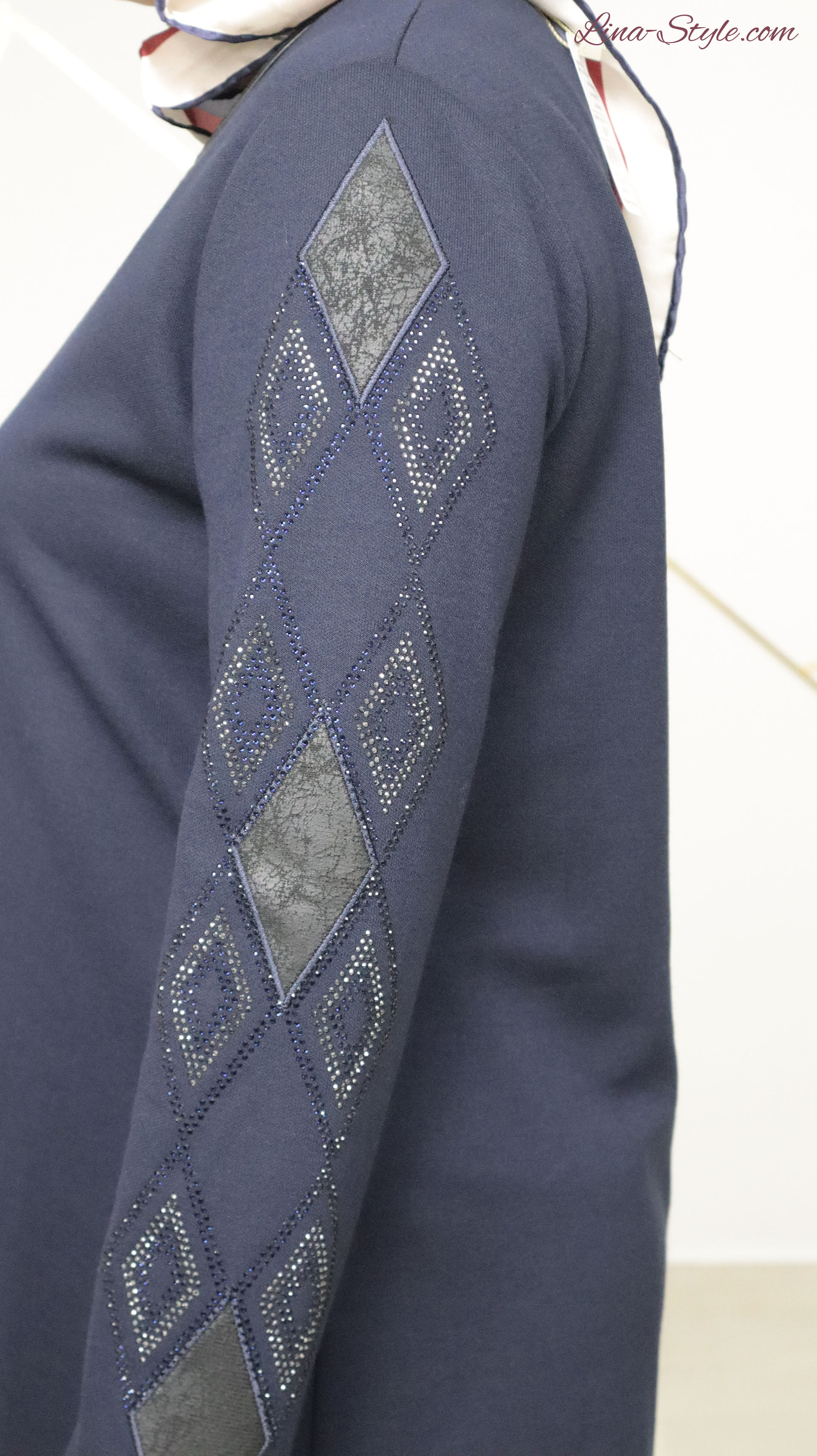 Tunique 0122 - Bleu - Collier