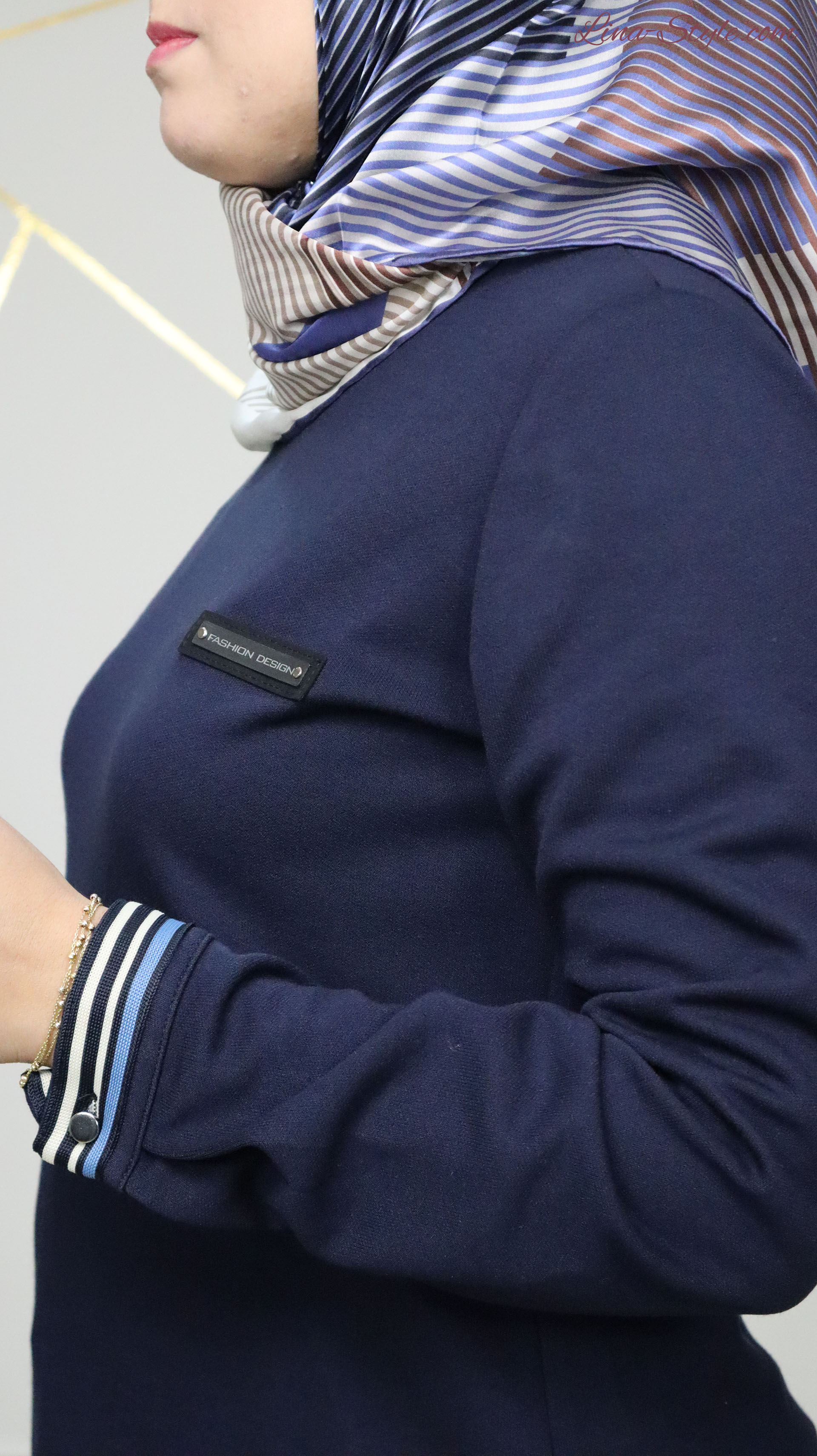 Tunique 0122 - Bleu - Bandes