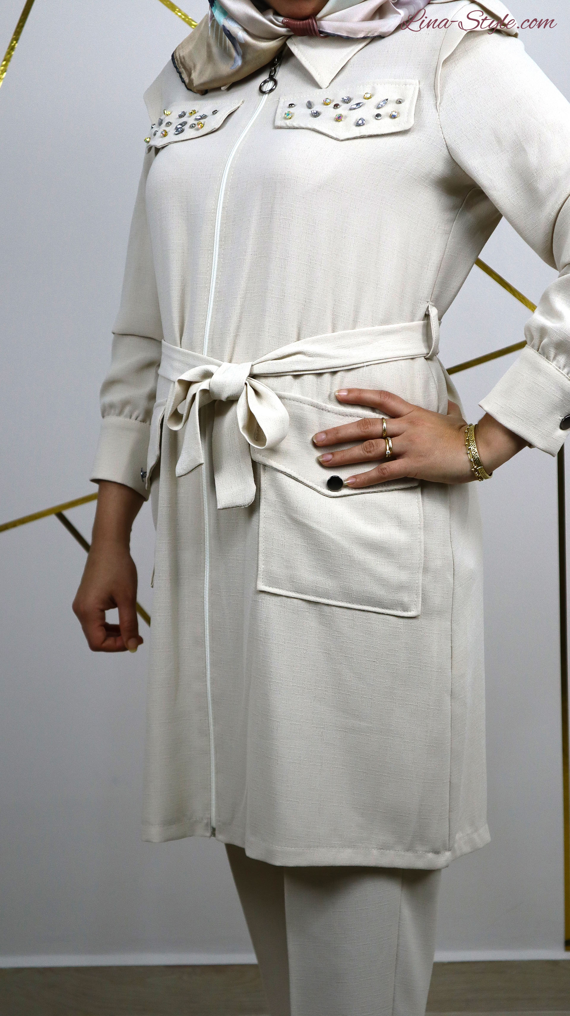 Ensemble blanc cassé 2 pièces