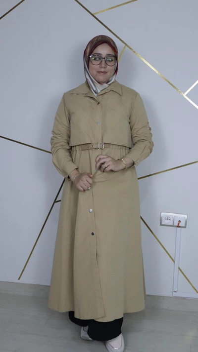 Trench beige avec ceinture 